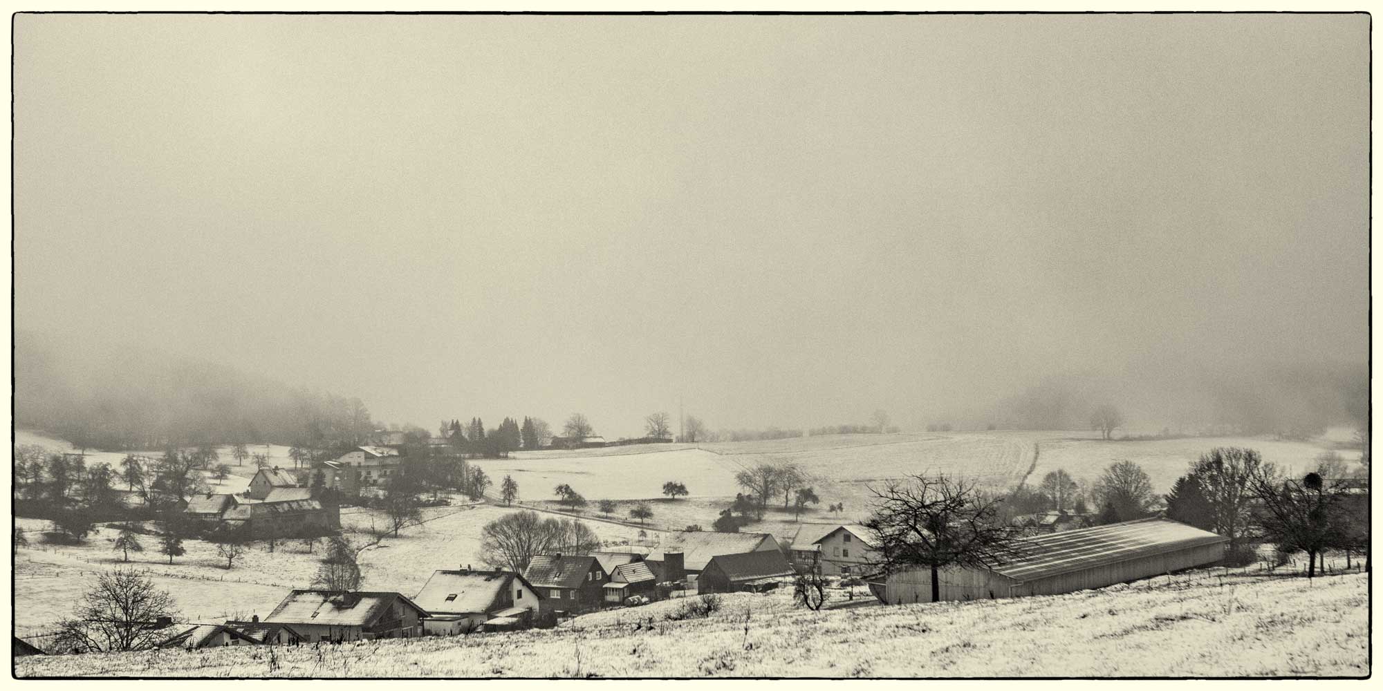 Winter im Odenwald bei Laudenau.